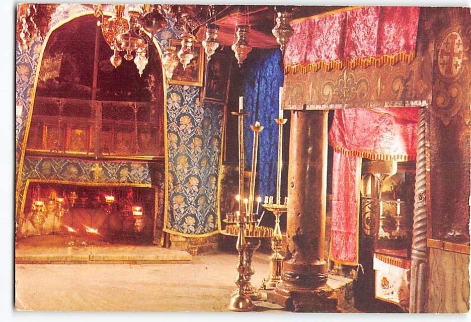 Postcard Grotto of Nativity Bethlehem Palestine