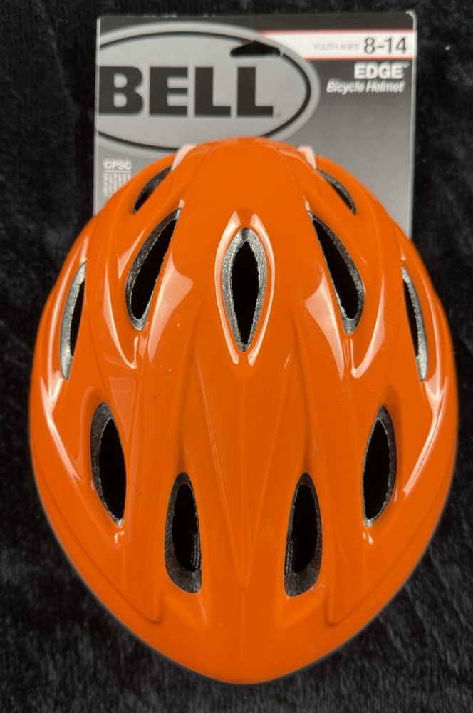 Bell Edge Youth Bicycle Helmet Orange Ages 8-14 Kids Bike Helmet Lightweight