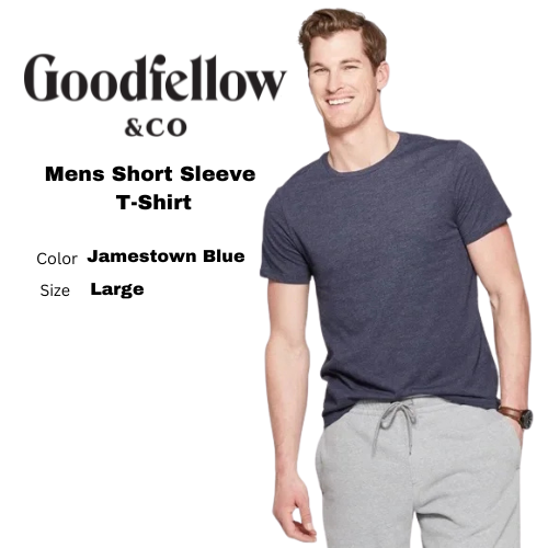 Men's Goodfellow & Co Jamestown Blue T-Shirt Size Large