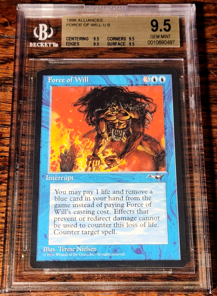 Force of Will BGS 9.5 Quad Alliances GEM MINT MTG Iconic Art + Fast Ship!