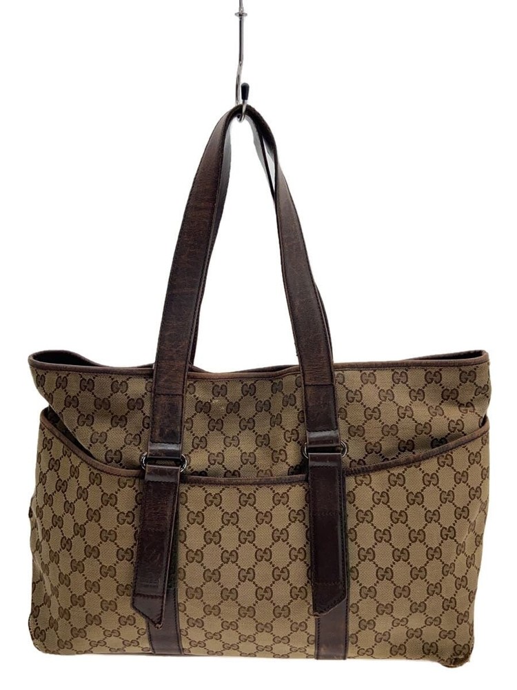 GUCCI GG Canvas Tote Bag in Beige from Japan