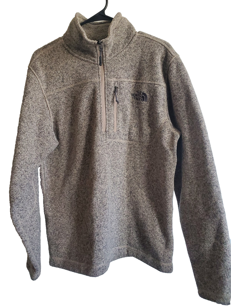 The North Face Mens Brown Fleece 1/4 Zip Pullover Sweatshirt Medium
