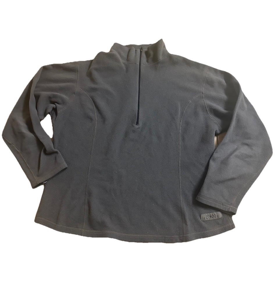 Black Diamond Womens 1/4 Zip Pullover Fleece Sweatshirt Size Large USA Made