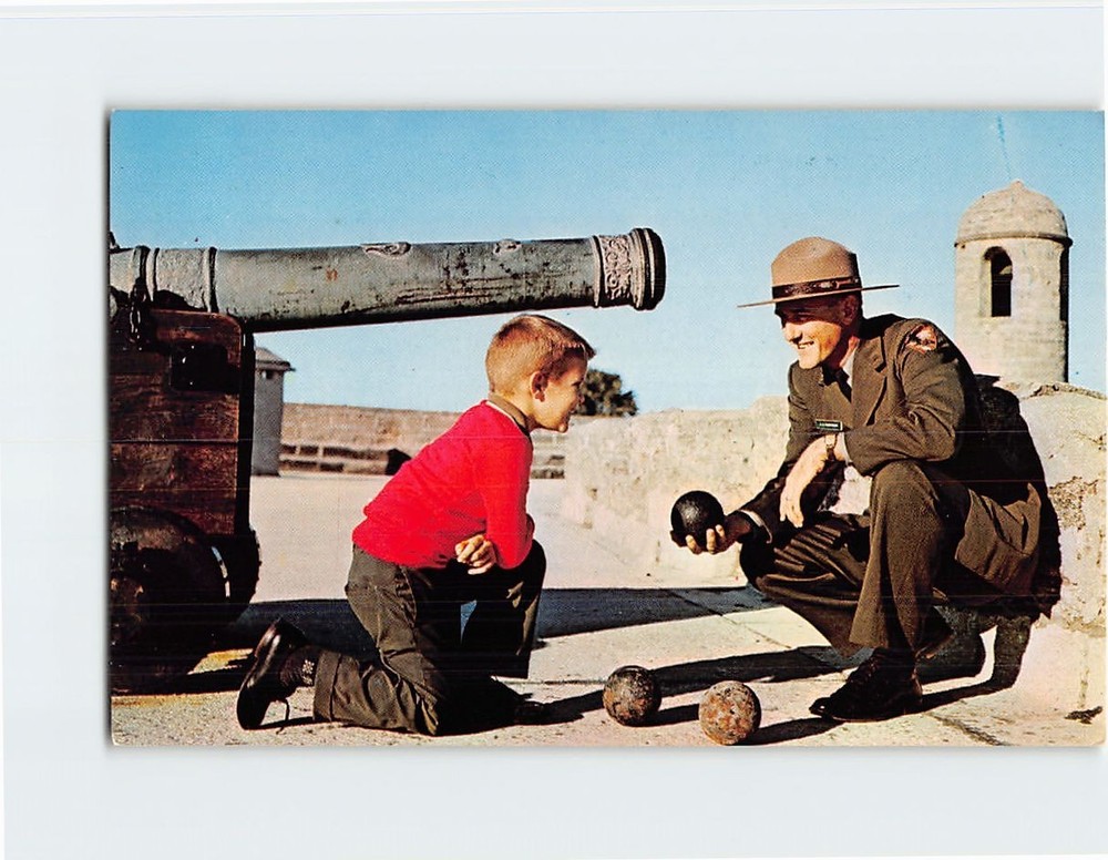 Postcard Old Cannon Castillo de San Marcos National Monument St. Augustine FL