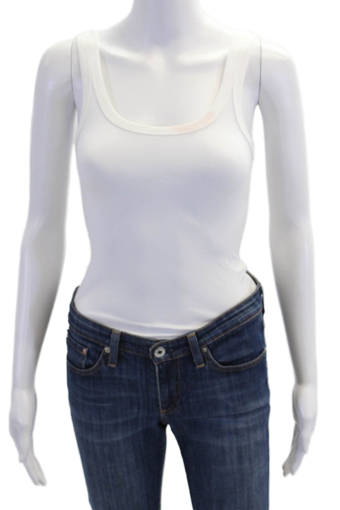 Philanthropy Womens Scoop Neck Sleeveless Tank Bodysuit White Size XSFree Shipping in US $100+ Orders | $6.95 Orders Below