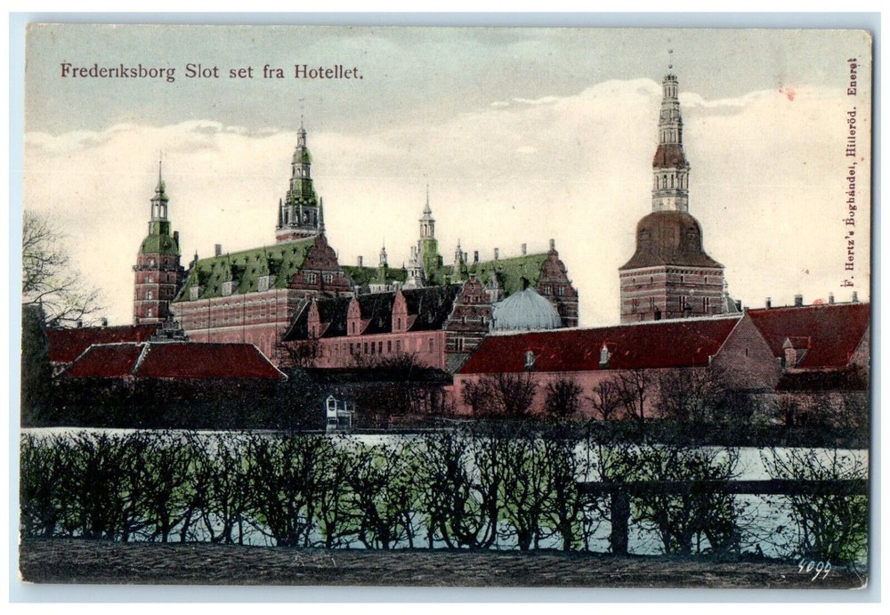 c1910 Frederiksborg Castle Seen From the Hotel Hillerød Denmark Postcard