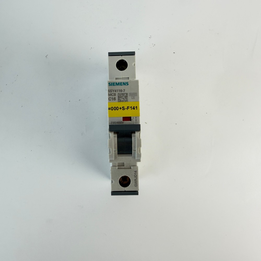 1x Siemens 5SY4116-7 MCB C16 16A 1 Pole Circuit Breaker 10kA 230/400V