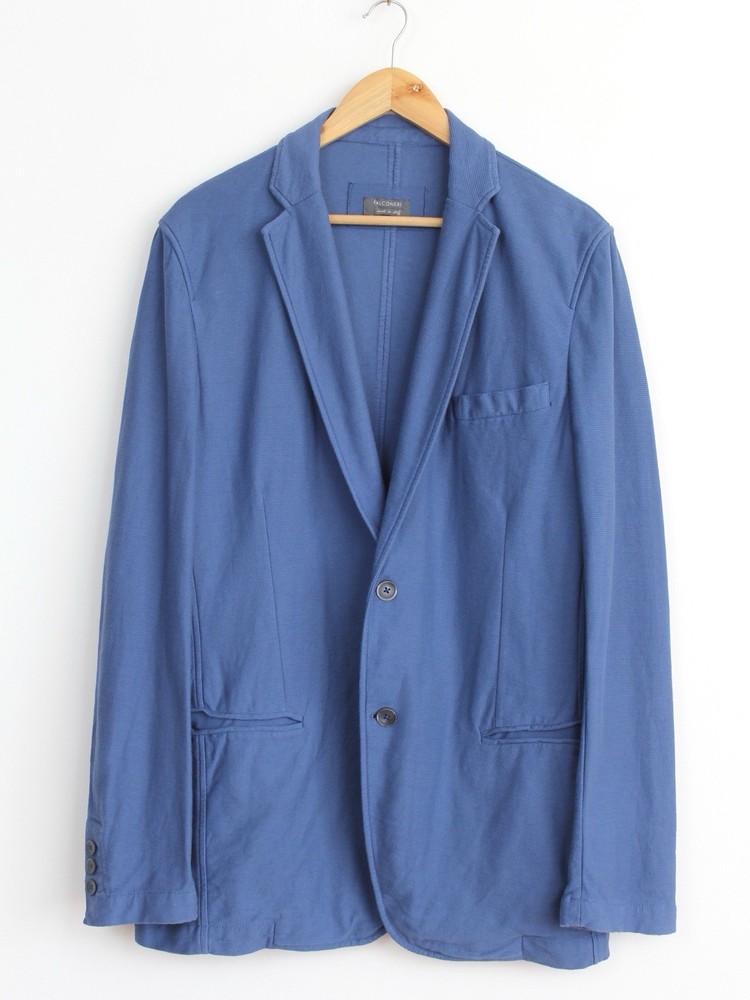 Falconeri lightweight Blue Cotton Sport Blazer Jacket, Size 54