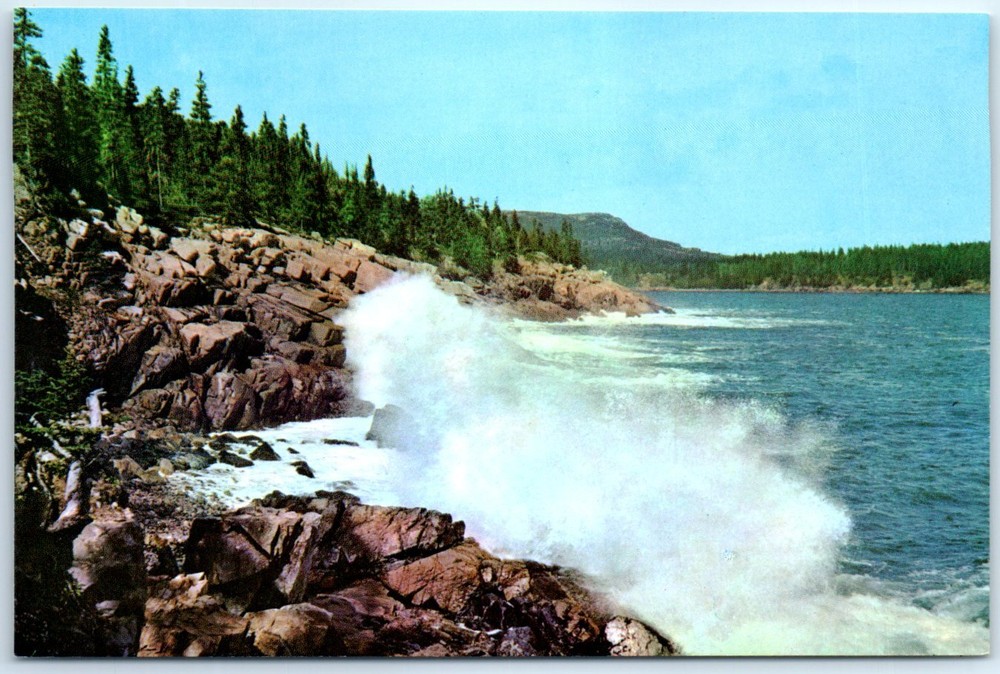 Postcard - Surf Along Ocean Drive, Acadia National Park - Bar Harbor, Maine-image