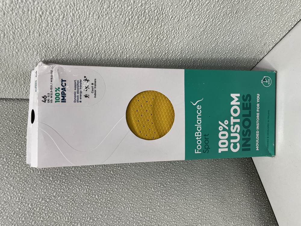 Foot Balance Impact Sport Size 46 Insole, Yellow SC546