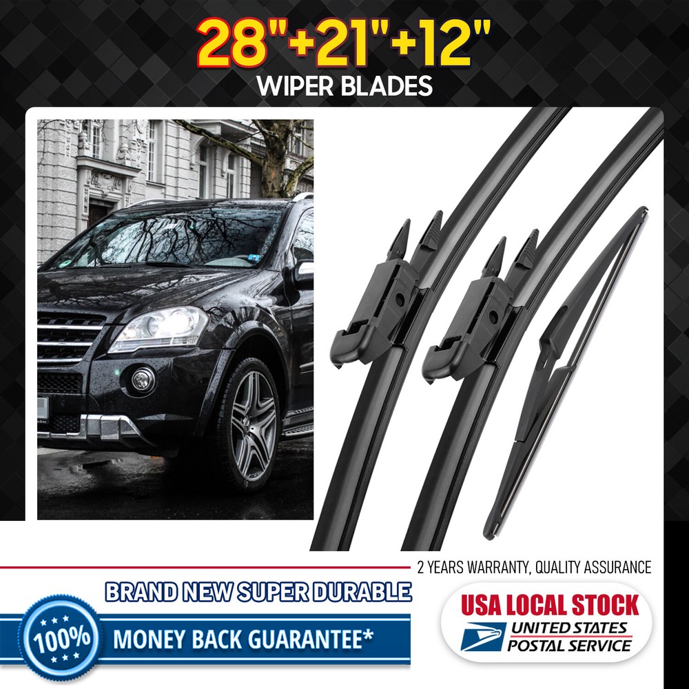 3-Pack Direct Connect OEM Quality Wiper Blades - Front & Rear 28