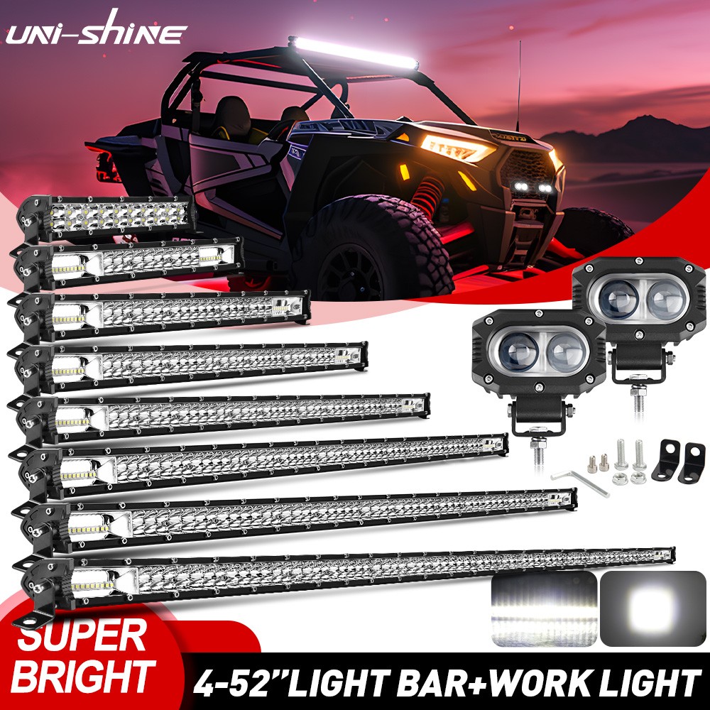 LED Light Bar Spot Flood Combo Work Fog Driving Off Road SUV ATV Truck UTV Boat