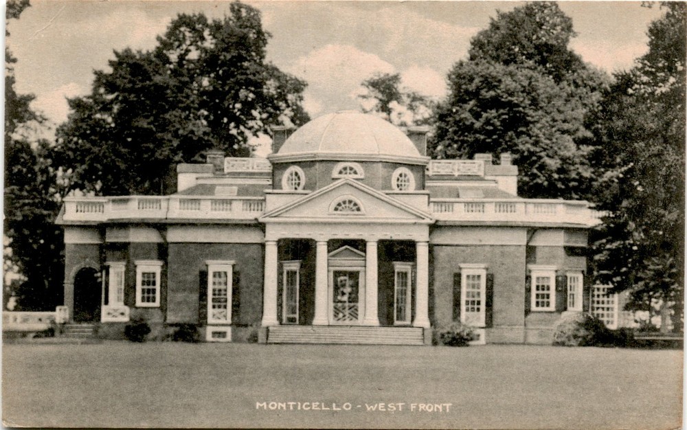 Monticello, Thomas Jefferson, Charlottesville, Virginia, National Postcard