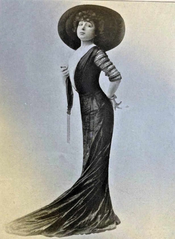 1910 Vintage Illustration Actress Juliette Dika