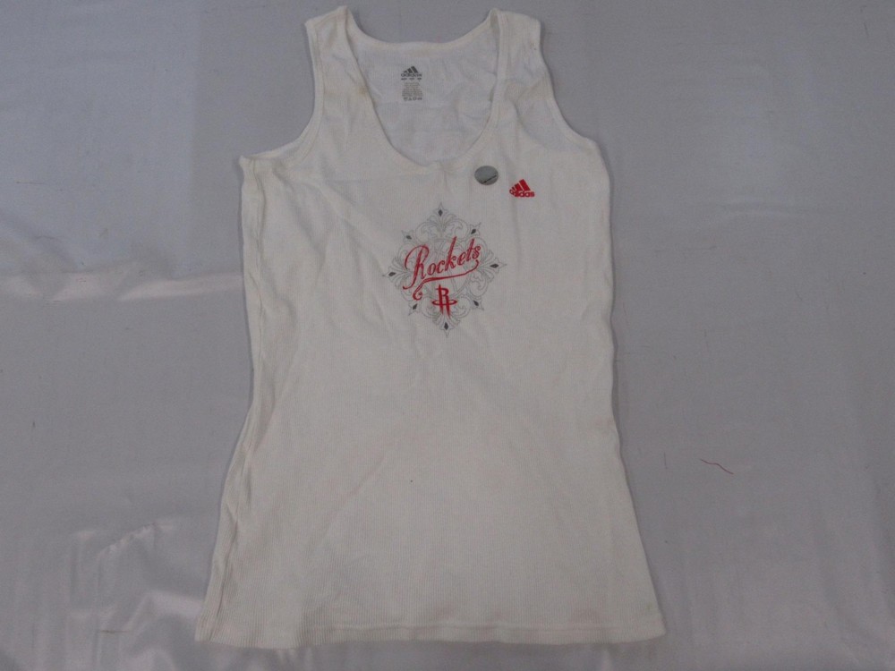 New (Minor Flaw) Houston Rockets Womens Size L Large White Adidas Tank Top