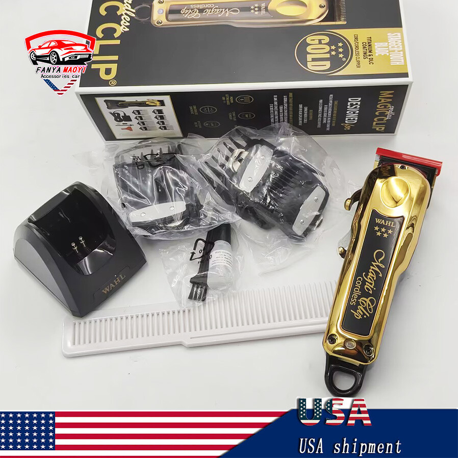Wahl Professional 5 Star Gold Cordless Magic Clip with Charging Stand (8148-700)