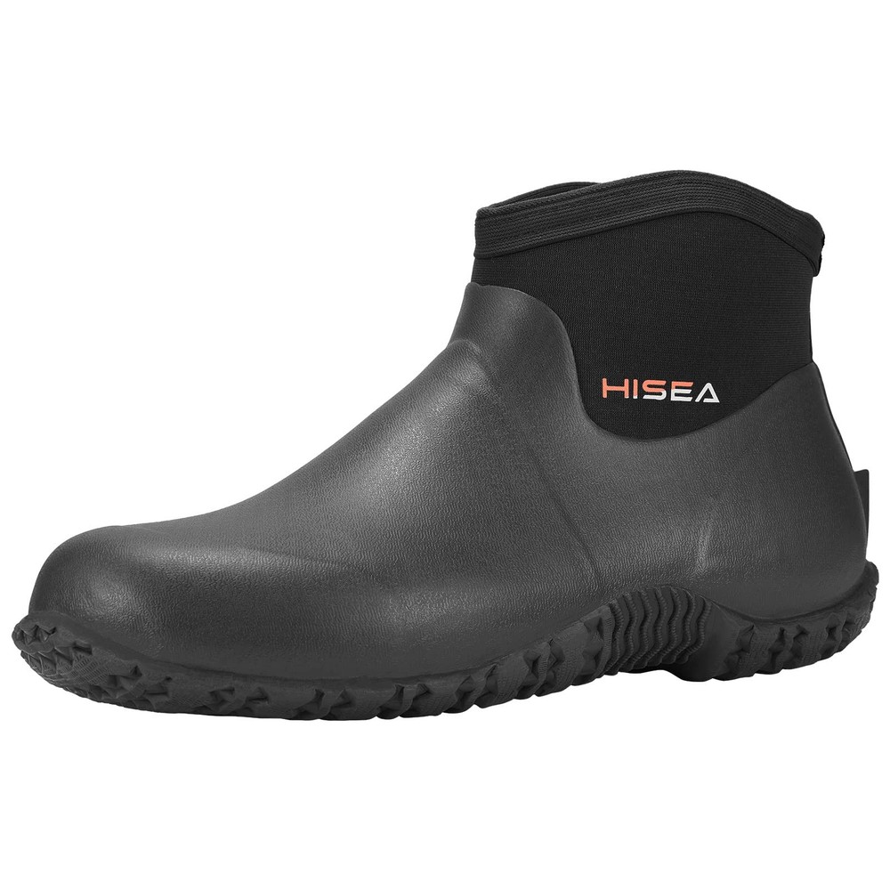 Men's Waterproof Rubber Ankle Rain Boots for Garden, Farm, Camping & Fishing