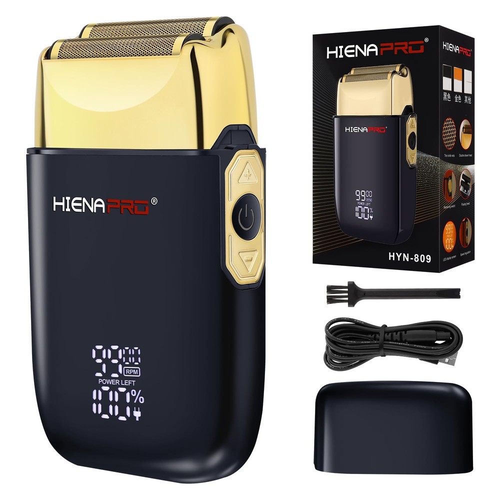 Professional Men's Double Foil Electric Shaver & Beard Trimmer for Barbers