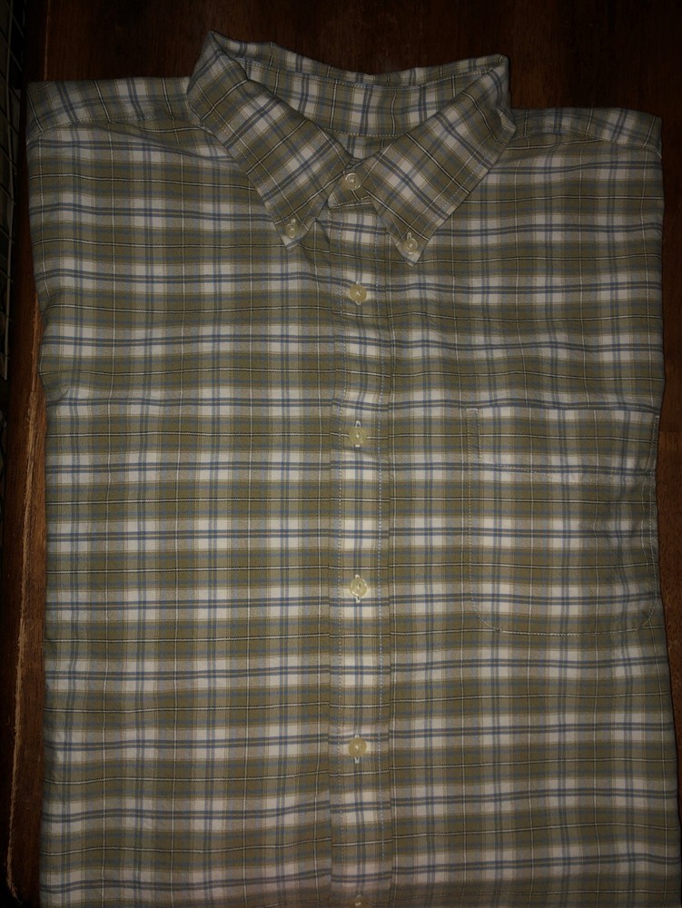 Men's Eddie Bauer Relaxed Fit Long Sleeve Plaid Shirt Size XL Excellent Condition  