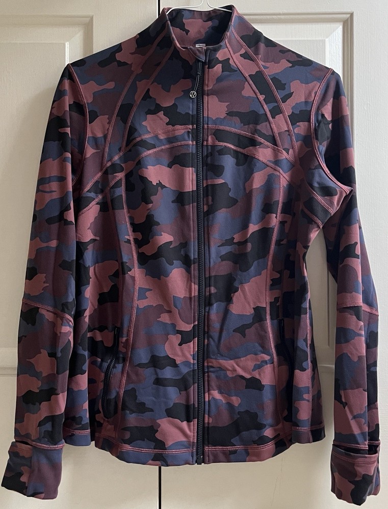 LN!!🍒LULULEMON sz 16 CAMO DEFINE Jacket HERITAGE 365/Incognito SMOKY RED NIGHT