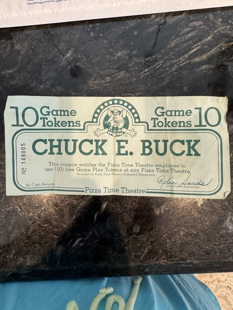 1980s Chuck E Cheese Game Token Chuck E Buck