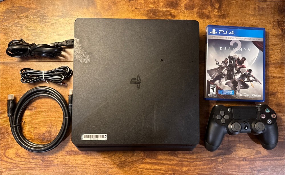 Sony PS4 PlayStation 4 Slim 1TB Console Bundle With Wireless Controller & Game