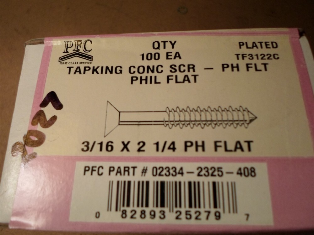 100-Pack Tapking 3/16 x 2 1/4