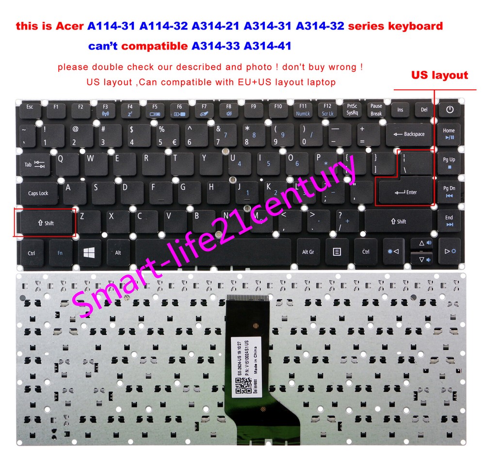 New US Keyboard for Acer Aspire A114-31 A114-32 A314-21 A314-31 A314-32 laptop