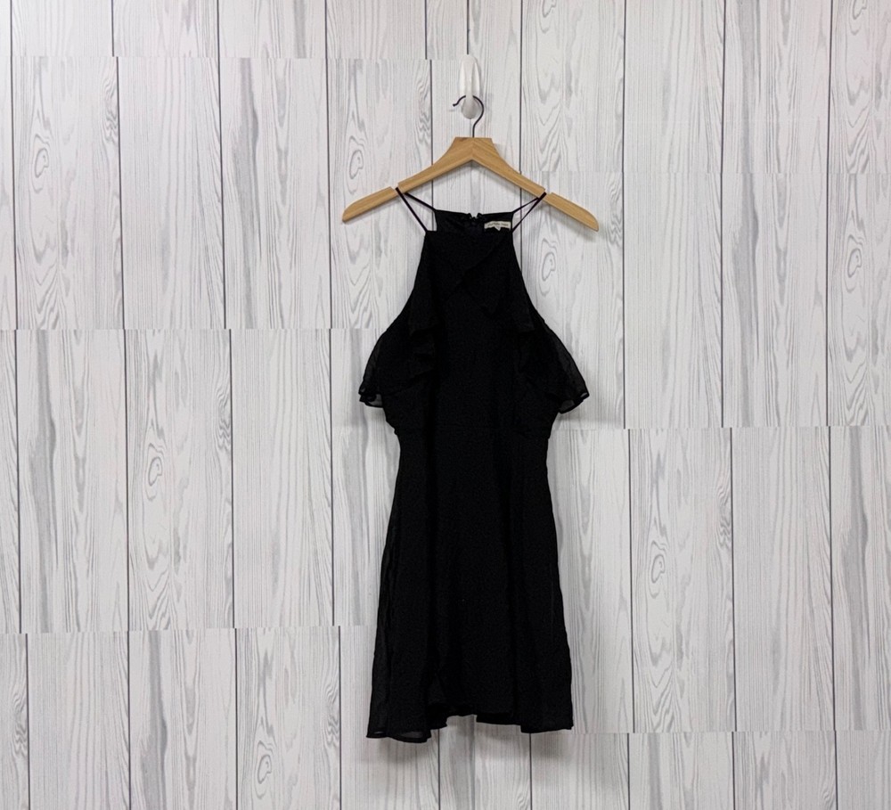 Charlotte Russe dress womens size large sleeveless solid black knee length