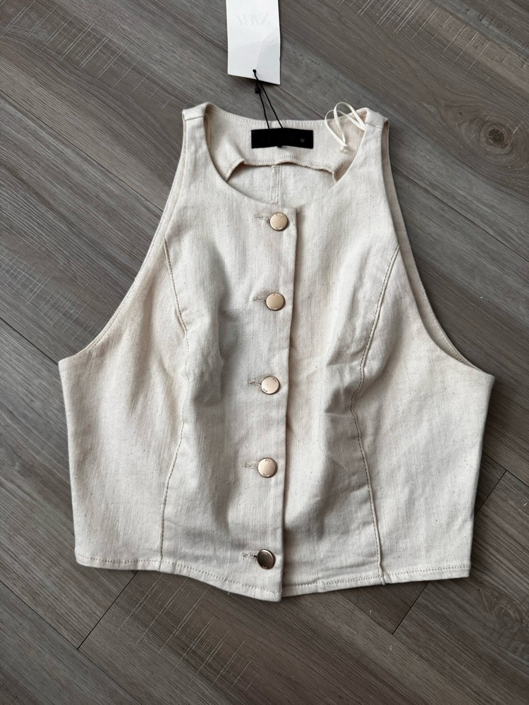 Zara Jeans Top Medium Size