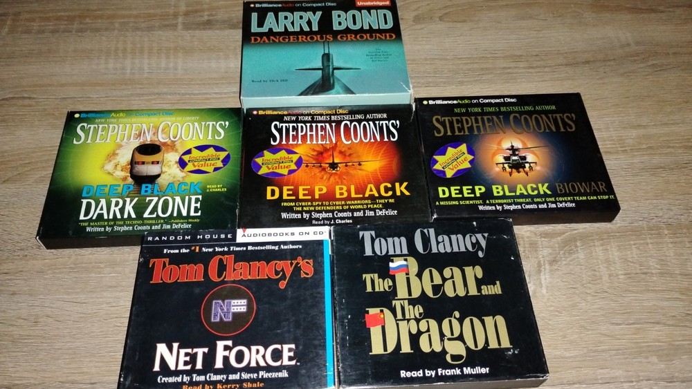 Audiobook Lot Of 6 On Disc (Tom Clancy/Stephen Coonts/Larry Bond)