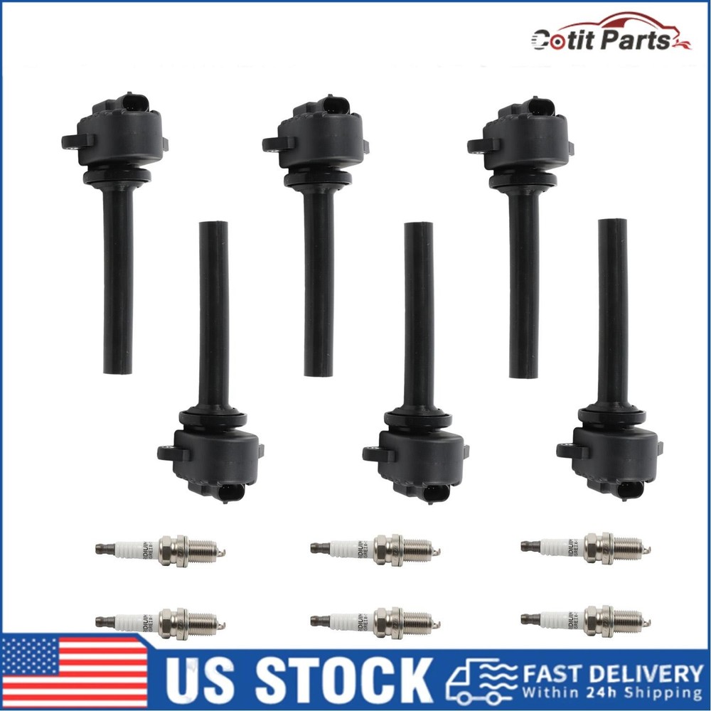 6x Ignition Coils+ 6x Iridium Spark Plugs for 2000-02 Honda Passport UF252+7090