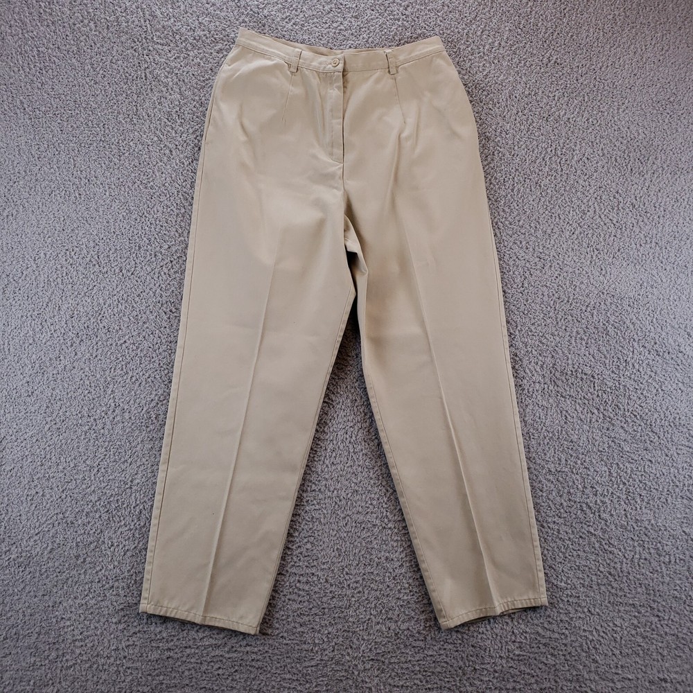 Pendleton Women's Beige Pleated Chino Twill Trousers Size 10