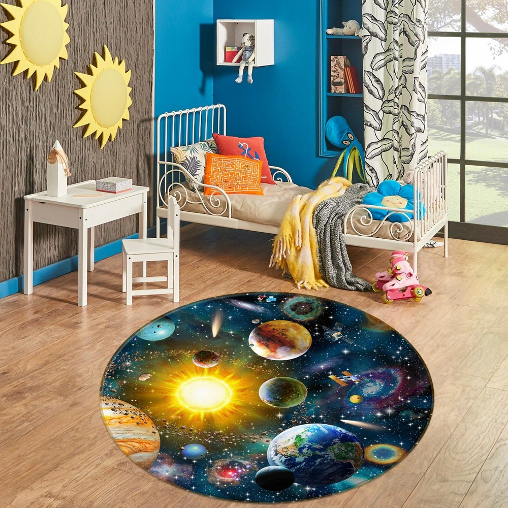 3D Color Planet Earth NAO9921 Game Rug Mat Elegant Photo Carpet Mat Fay