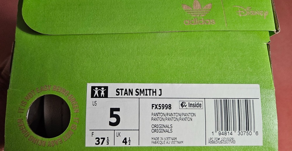 Size 5 - Adidas Disney x Stan Smith Tinkerbell W Brand New In Box