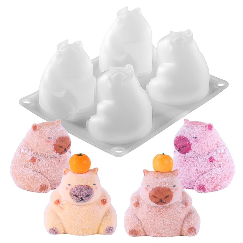 Capybara Silicone Molds 4 Pcs for Resin Casting DIY Crafts