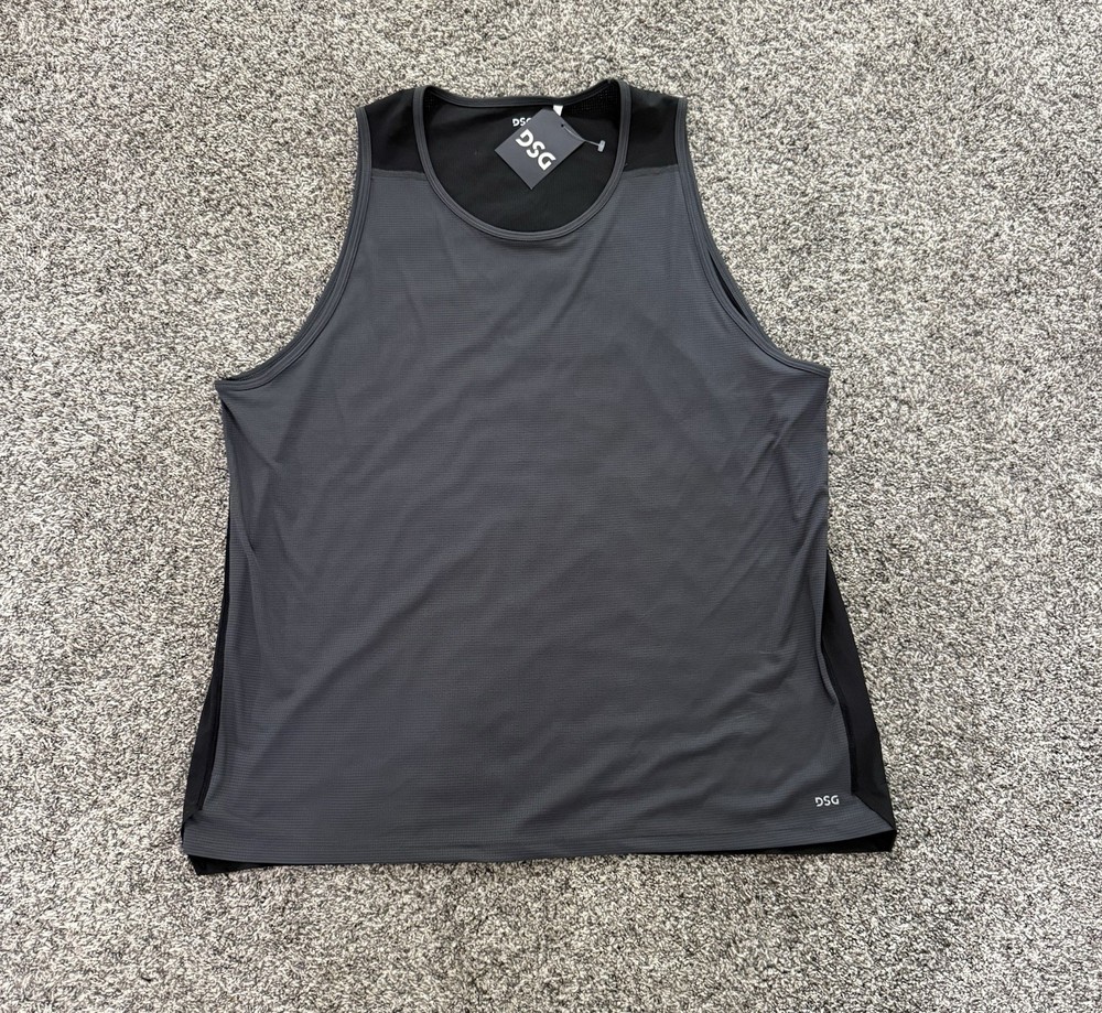 DSG Men's Run Tank Athletic Moisture Wicking Performance Gray Size XL NEW