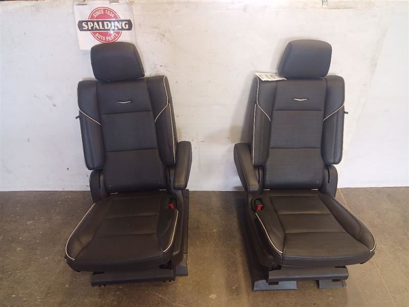2021-2024 Escalade ESV Pair 2nd Row Heated Black Leather Bucket Seats 10864173