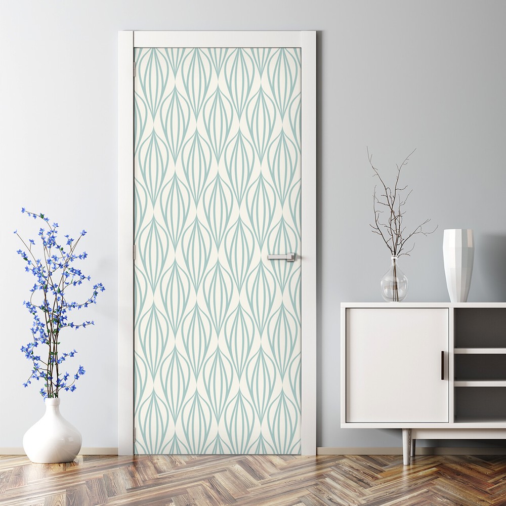 Geometric vintage Bubble Free Door sticker Wall Art Wall covering Repositionable