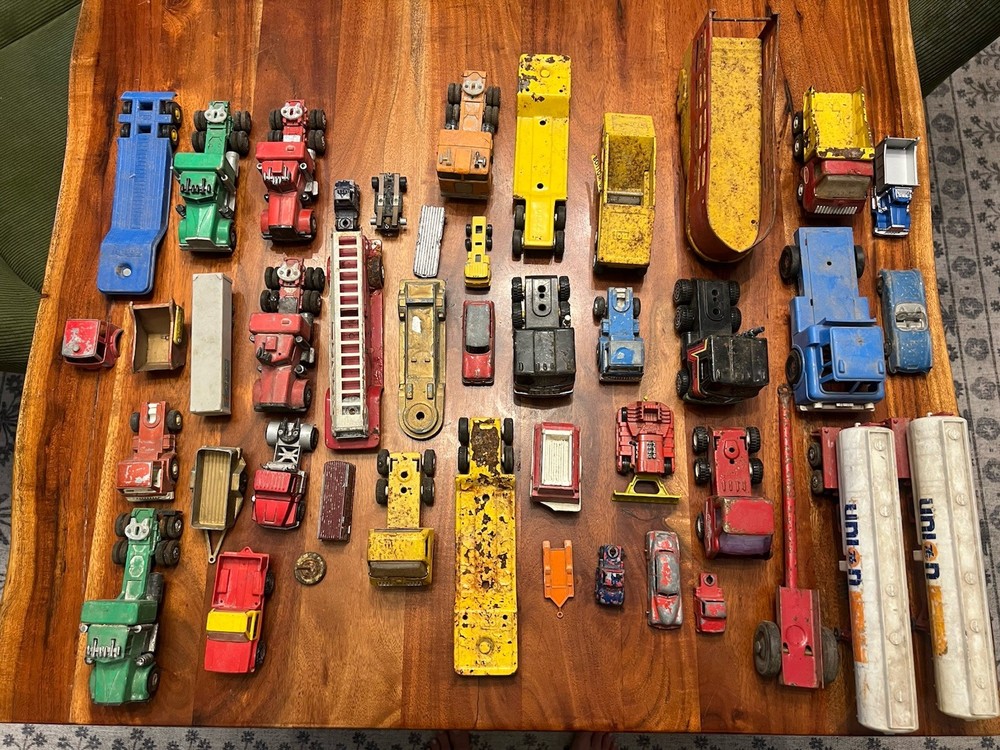 VINTAGE TOY CARS TRUCKS COLLECTION LOT 1960s 1970s 1980s Buddy L Tonka Tootsie