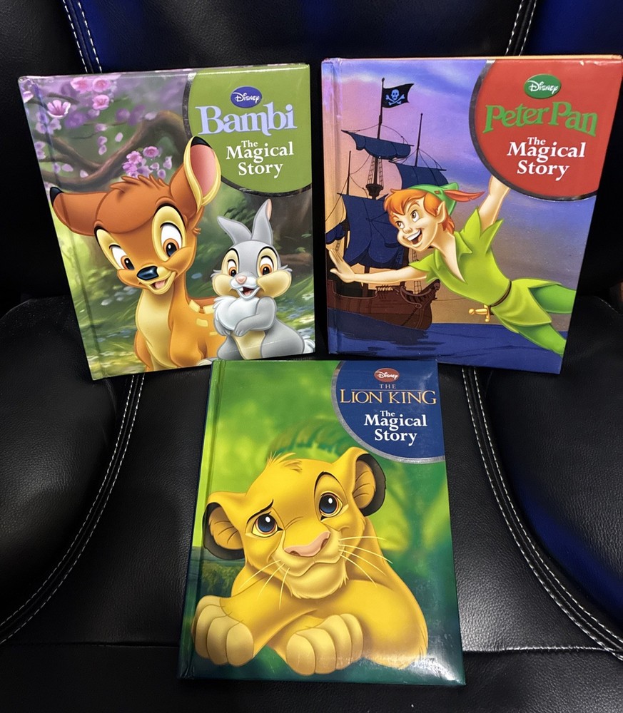 Bambi, Peter Pan, Lion King The Magical Story (3) Disney Padded Books.