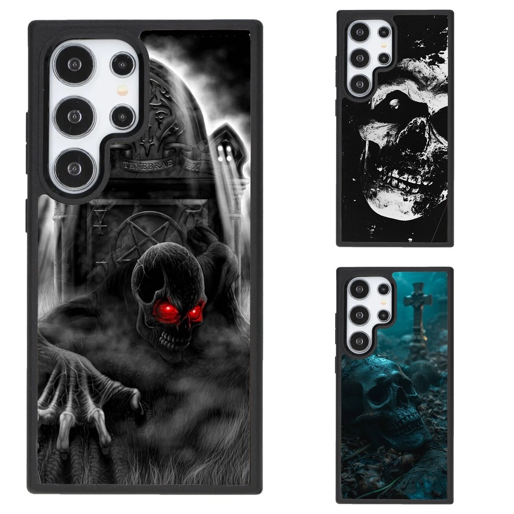 Hybrid Case Graveyard Skull gothic evil For Apple iPhone Motorola Samsung Galaxy
