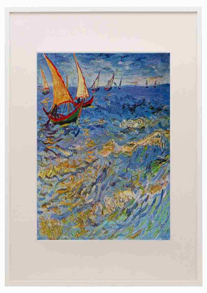 The Sea At Saintes Maries By Van Gogh A3 A4 Framed Print Picture