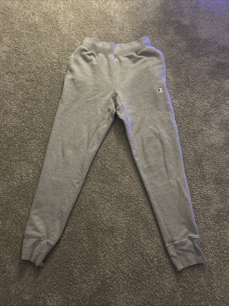 Champion Reverse Weave Sweatpants Logo Jogger Gray Mens Size Small Fleece