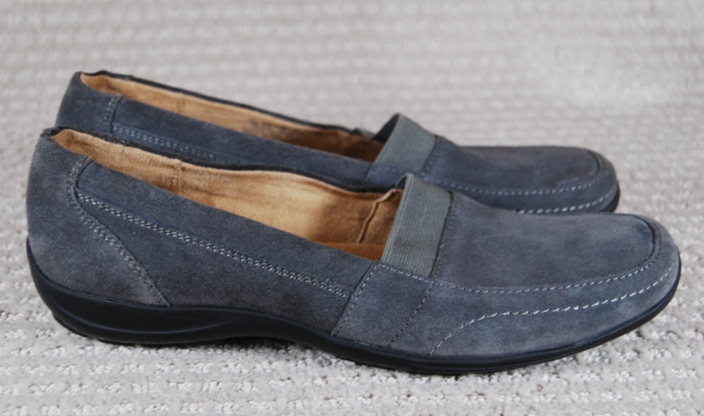 Naturalizer Women's Fritz Grey Flat Casual Comfort Slip On Shoes 7.5 M Work Wear