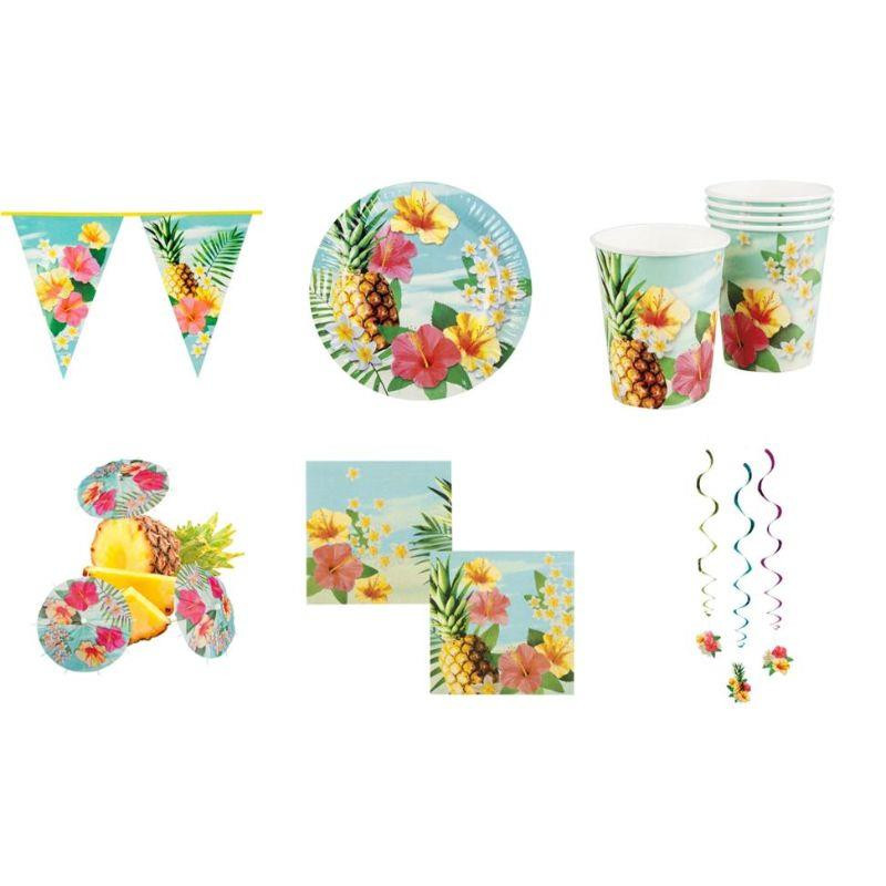 Boland Hawaiian Luau Party Tableware and Tropical Beach Decor Set
