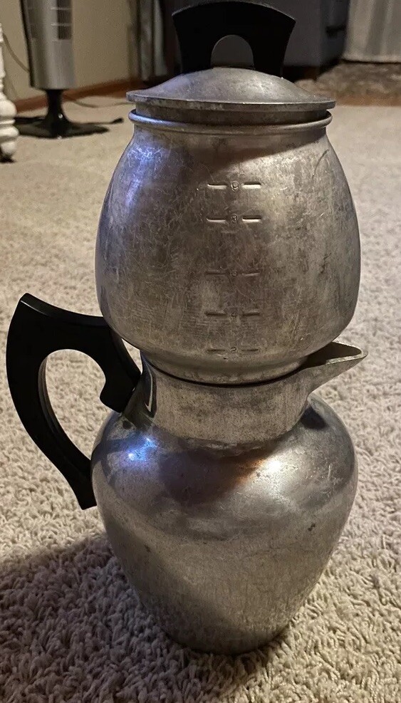 Vintage SUPERMAID COOKWARE Heavy Duty Aluminum Coffee Pot Percolator 10 Cup
