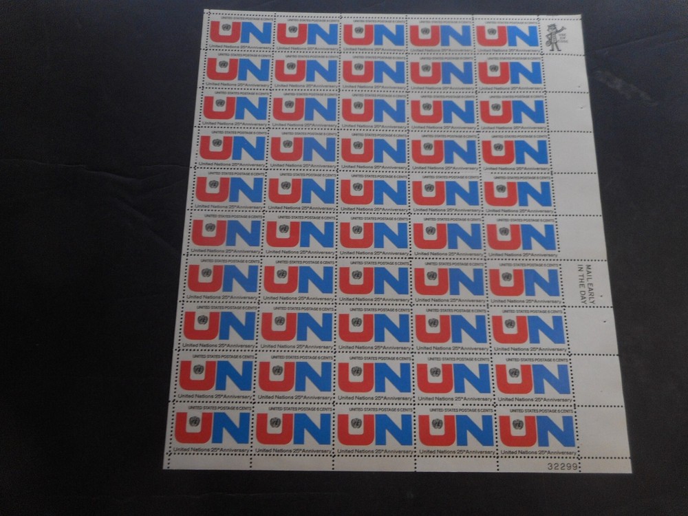 Scott 1419, 6 cent, United Nations, Sheet