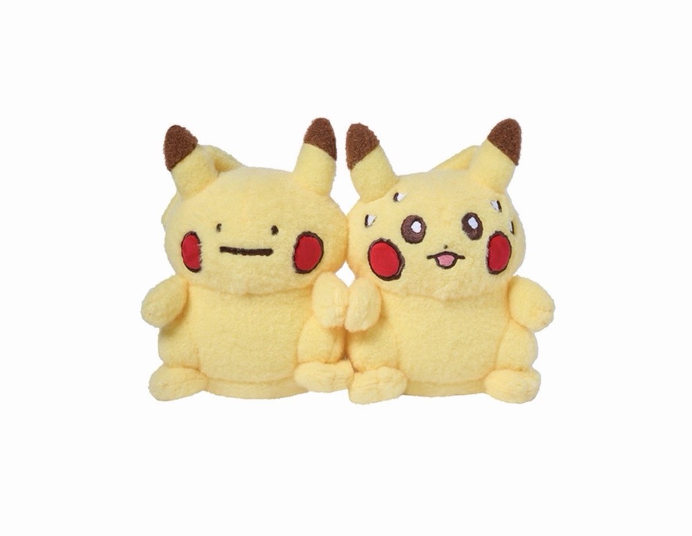 Pokemon Korea Store Limited Ditto Transforming Pikachu Plush Set Vibration Toy