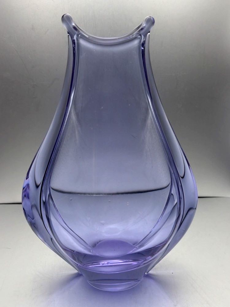 Czech Art Glass Vase Neodyium Alexandrite by Miloslav Klinger for Zelezny Brod